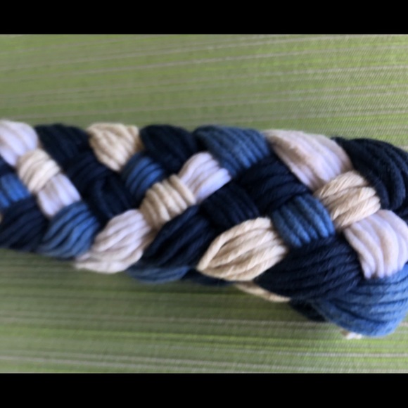 HUGO by Hugo Boss suede and cotton braided belt (S) made in Italy. - Picture 4 of 8